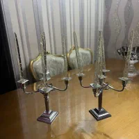 دو عدد شمعدان ۵ شعله در حد نو