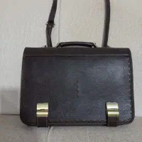 کیف نو تمام چرم قهوه ای دانشجویی