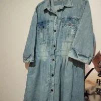 مانتو لی سایز۴۴/ ۴۶/۴۸(فقط یک بار پوشیده شده)