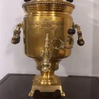 سماور زغالی روسی عتیقه مجمع مسی سینی مجمعه