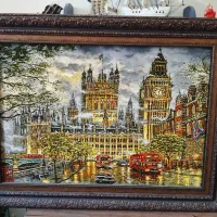 تابلو فرش دستباف اعلا چله ابریشم ۵۰ رج