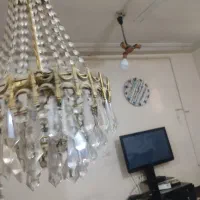 لوستر برنجی ۳دونه چهارلامپ|لوستر و چراغ آویز|اهواز, پردیس دو|دیوار