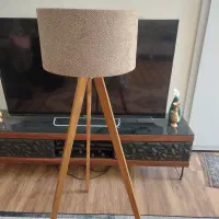 اباژور پایه چوبی رنگ کرم نسکافه ای نو نو