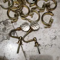 حلقه های میل پرده طلایی