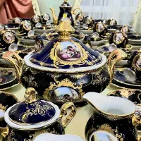 سرویس چینی لیلی مجنون سورمه ای غذاخوری ۱۲ نفره|ظروف سرو و پذیرایی|تهران, جوانمردان (اندیشه)|دیوار