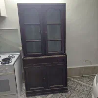 کمد کتاب قدیمی چوب گردو اصل