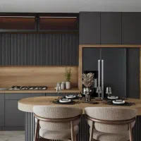 کابینت mdf بازسازی منزل قدیمی کناف ترموماربل پارکت