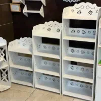استند کتابخانه شلف ایستاده چوبی میزگردآینه روشویی