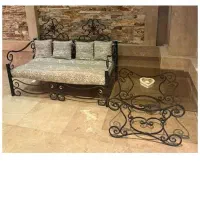 نیم ست فرفورژه و میز جلو مبلی