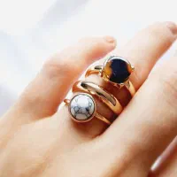 انگشتر طلایی چند تایی نگینی مدل چند رنگ|بدلیجات|شیراز, ملاصدرا|دیوار