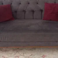 مبل راحتی چستر ۷ نفره طوسی وزرشکی