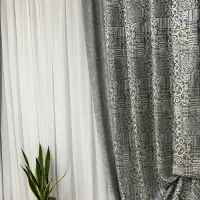 والان پرده طوسی طلایی|پرده، رانر، رومیزی|تهران, صادقیه|دیوار