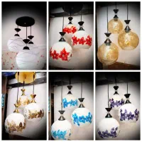 آکبند لوستر میله ای مدرن پنج شعله طلایی و مشکی|لوستر و چراغ آویز|تهران, فردوسی|دیوار