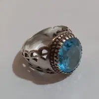انگشتر نقره سنگ توپاز