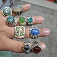 ی تعداد انگشتر نقره۹۲۵ کار دست|جواهرات|قوچان, |دیوار