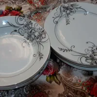 ۶ عدد بشقاب چینی گل مشکی نو|ظروف سرو و پذیرایی|مشهد, کوشش|دیوار