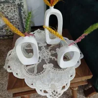 ست ۳عددی جاگل (سالونگ) سفید سرامیکی