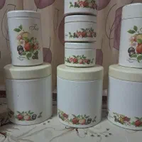 ست سالم ظروف و جا حبوبات جا برنج و....