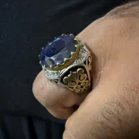 انگشتریاقوت کبود دست ساز