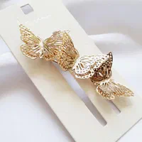 گیره مو پروانه طلایی، زیبایی پرواز پروانه بر موها|بدلیجات|اصفهان, نقش جهان|دیوار