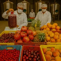 آب زرشک کارگاه تولیدی آب انار ذغال اخته آلو جنگلی