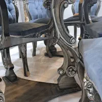 سرویس ناهارخوری ۸ نفره نقرآبی رنگ با فرم نقره ای|مبلمان خانگی و میز عسلی|فولادشهر, A2|دیوار