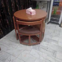 ۴ دست میز و صندلی چوبی مناسب مغازه