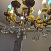 لوستر برنج آبکاری طلا و دیواری|لوستر و چراغ آویز|تهران, شهرآرا|دیوار
