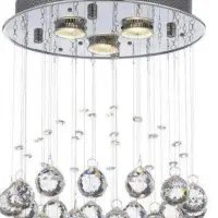 ۳ عدد لوستر گوی کریستال نو نو رنگ افتابی