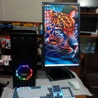 کیس گیمینگ با ۸ گیگ گرافیک و مانیتور ۱۴۴ هرتز