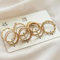 انگشتر پکی طرح دار مدل طلایی مینیمال و کیوت|بدلیجات|تهران, بازار|دیوار