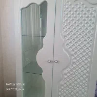 کمد سفید لباس ویترین ودوکشو نو
