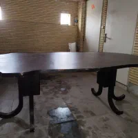 میز ناهارخوری ۸نفره به همراه شیشه میز سالم