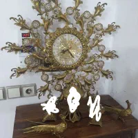 ساعت و طاووس برنز