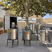 کره گیر صنعتی و مشک برقی ۴۰۰ لیتری همزن دار