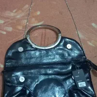 کیف دستی دارای بند طرح پلنگی نو