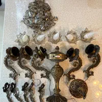 لوستر برنجی ۵ شاخه