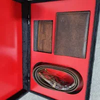 ست کیف کمربند و جاکارتی برند نوین چرم