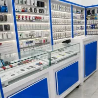 ساخت قفسه کانتر پیشخوان دکور موبایل فروشی با نور