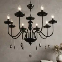لوستر شیک فلزی کریستالی