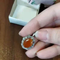 گردنبند نقره سنگ عقیق یمنی متبرک شده در کربلا نو