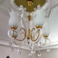 لوستر پنج شاخه|لوستر و چراغ آویز|اسلام‌شهر, شهرک فرهنگیان|دیوار