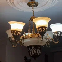 لوستر ۶شاخه بسیارشیک ومجلسی ونوردهی عالی