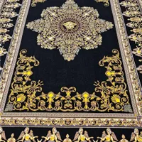 فرش ماشینی ورساچه زمینه مشکی