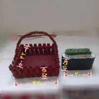 سبد چوبی حصیری باکس گل