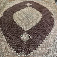 (فرش حق زاده)جفت فرش۱۲متری۴۰رج ماهی گل ابریشم