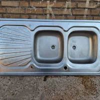 فروش سینک ظرفشویی استیل البرز دو لگنه 120×60