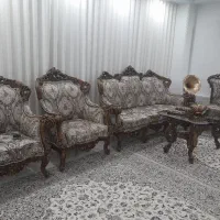 مبل استیل چوب گردو