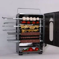 کباب پز 14 سیخ دارای موتور سیخ گردان اتوماتیک