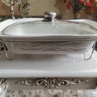 سوفله خوری چینی با وارمر سه شعله|ظروف سرو و پذیرایی|فردیس, شهرک ارم|دیوار